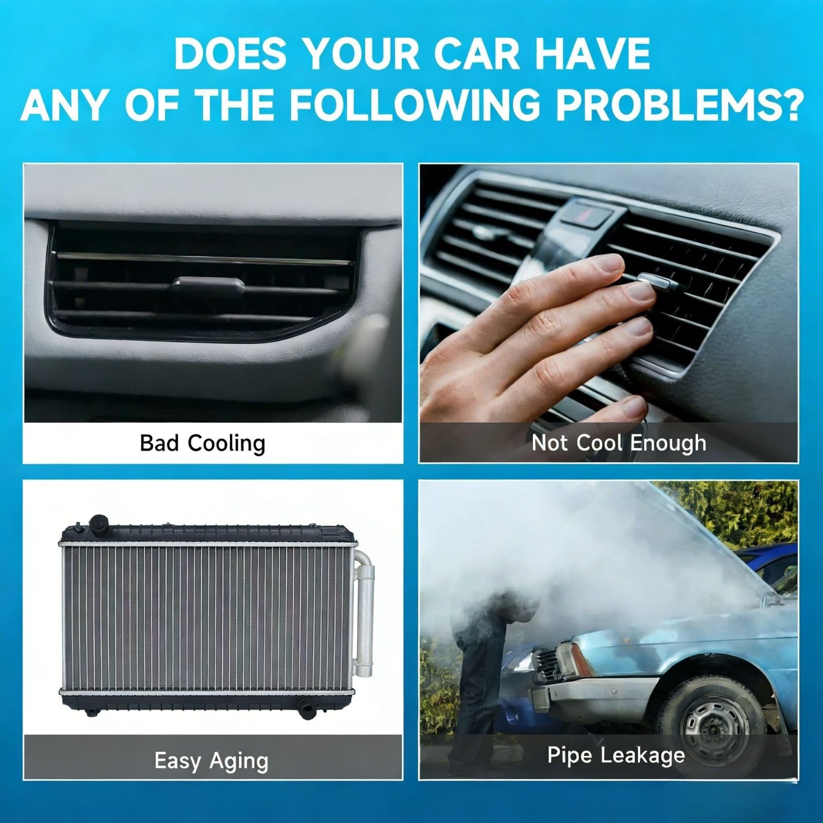 A/C Condenser Fits for Cadillac Escalade 1999-2000; for Chevrolet GMC C1500 S…