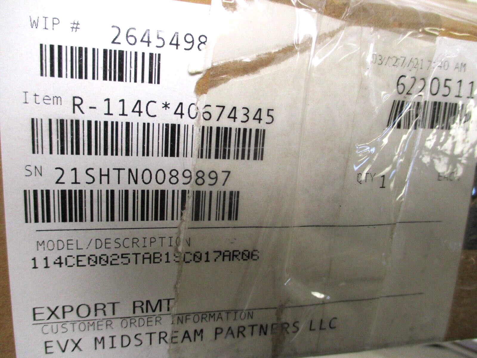 ROSEMOUNT , 114CE00025TAB1SC017AR06 , SST THERMOWELL , 2.5″
