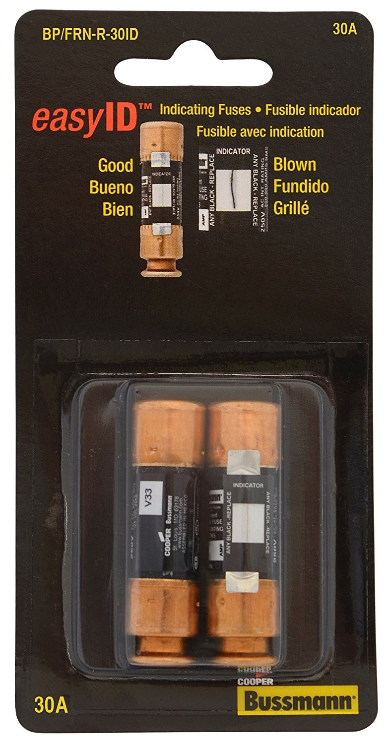 Bussman BP/FRN-R-30ID 30 Amp EasyIDTM Heavy-Duty Time Delay Fuse 2 Count