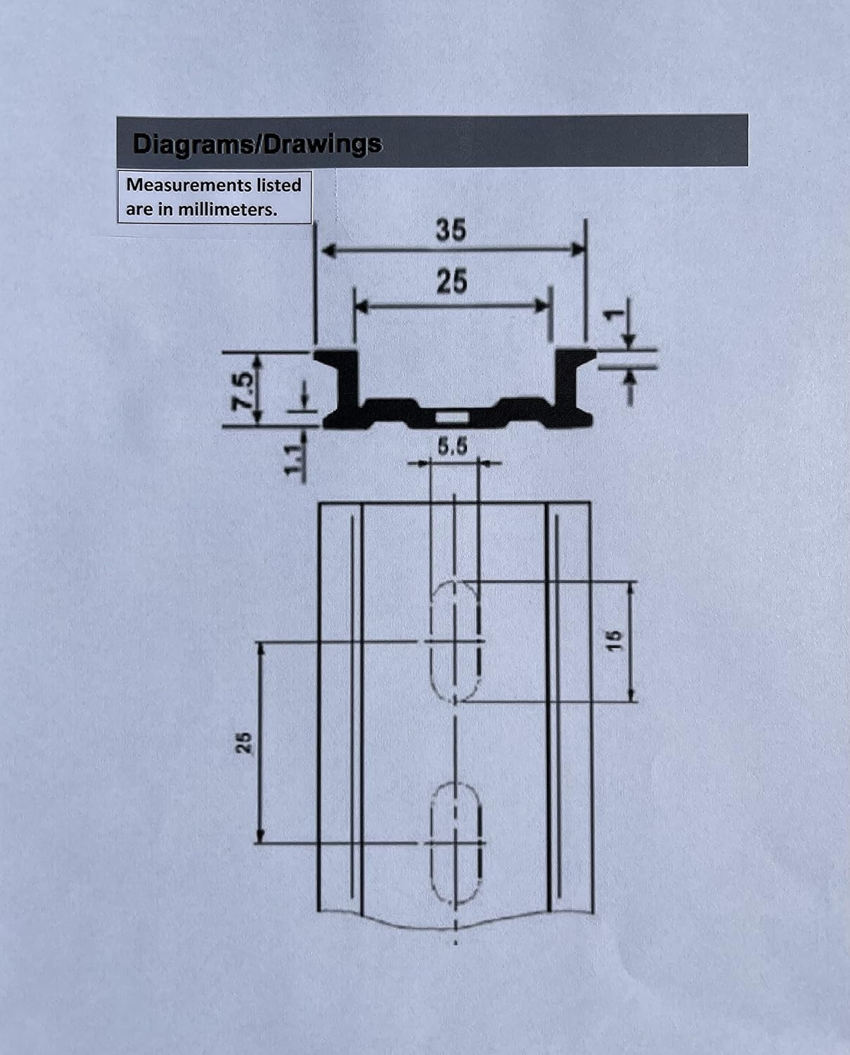 T&G 20 Pieces 4″ DIN Rail Slotted Aluminum RoHS 4″ Long, 35mm Wide, 7.5mm High