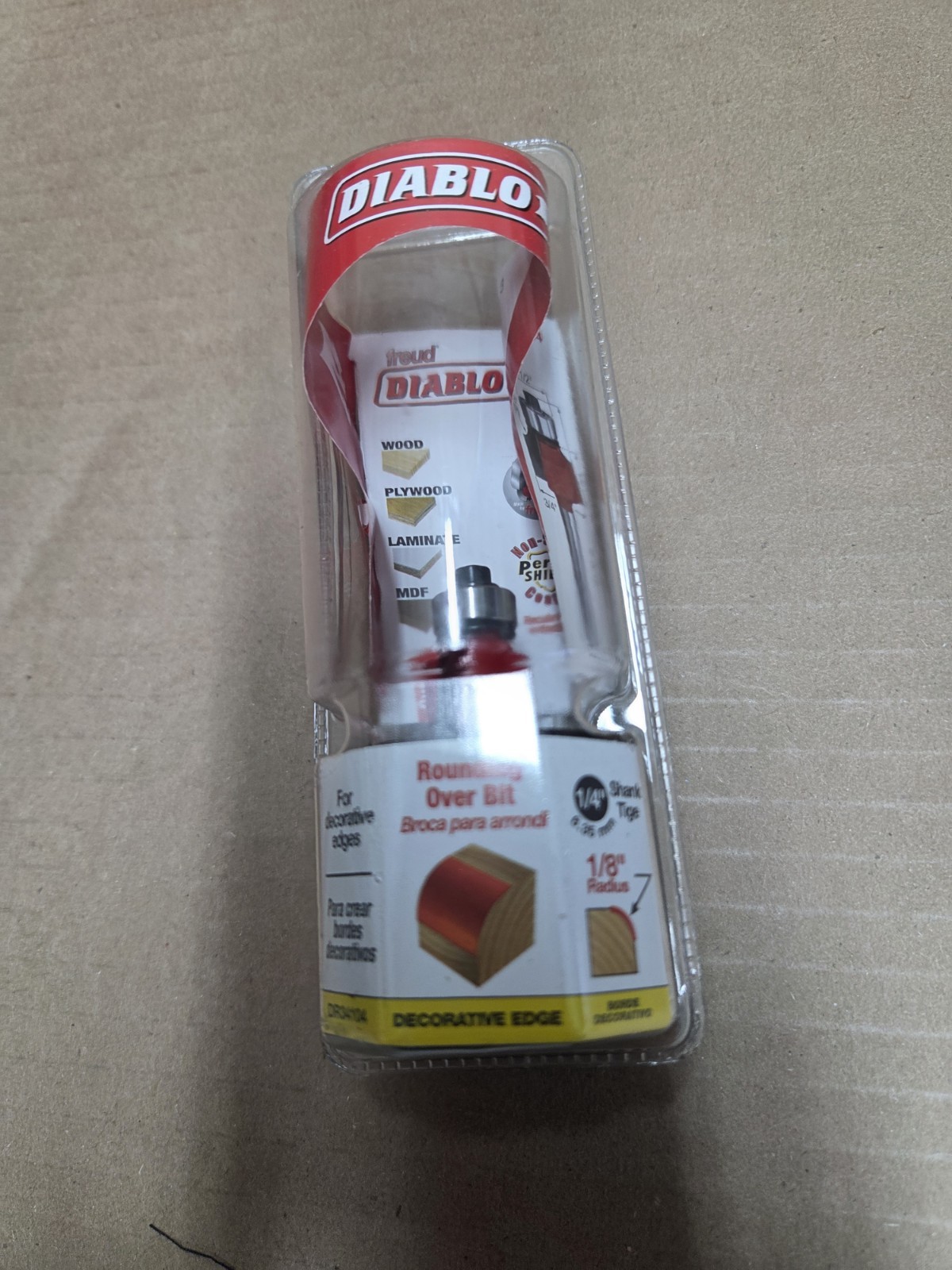 NEW Diablo DR34104 Carbide Rounding Over Router Bit 3/4 Dia. x 1/8 x 2-3/16 in.