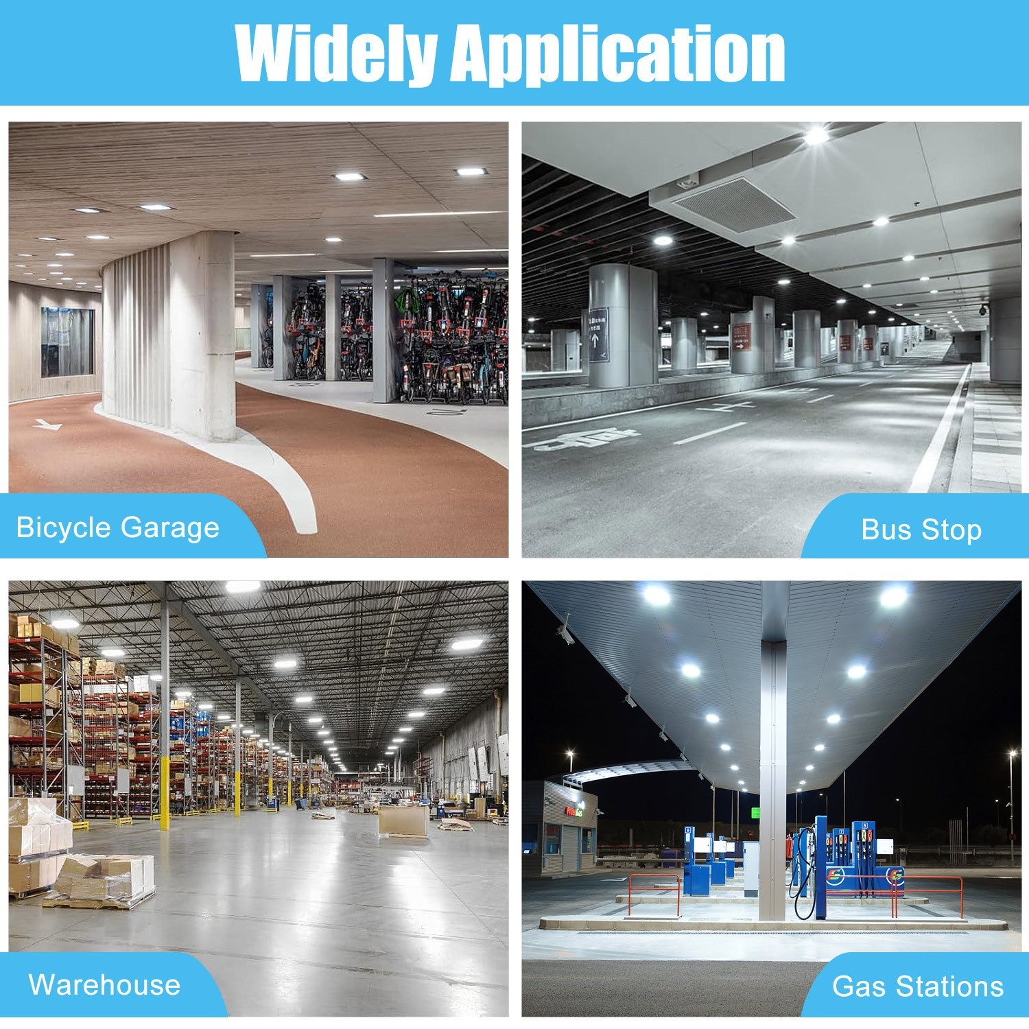 60W LED Gas Station Canopy Light Commercial Garage Parking Lot Lamp 4500K~5700K