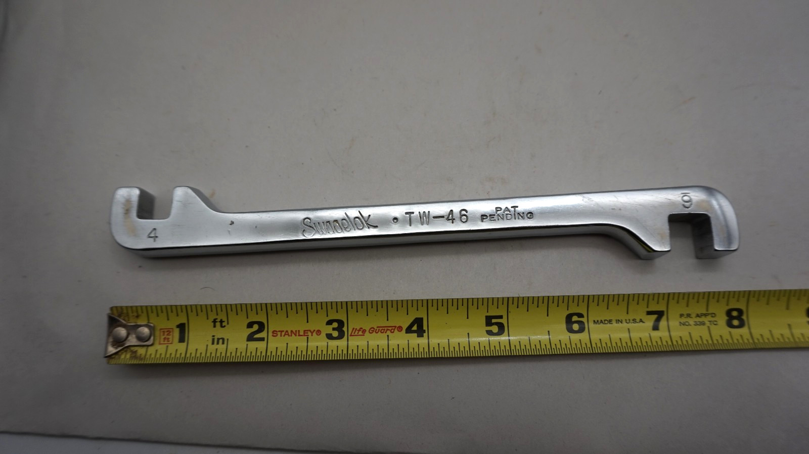Vintage Swagelok TW-46 Tubing Connector Wrench Very Good , Free ship USA