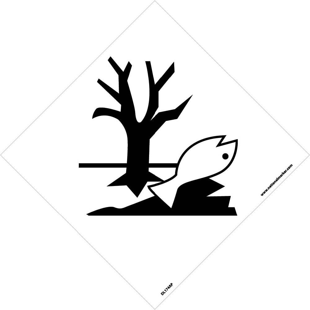 NMC DL174AP National Marker Dot Shipping Label, Marine Pollutants Symbol, 4
