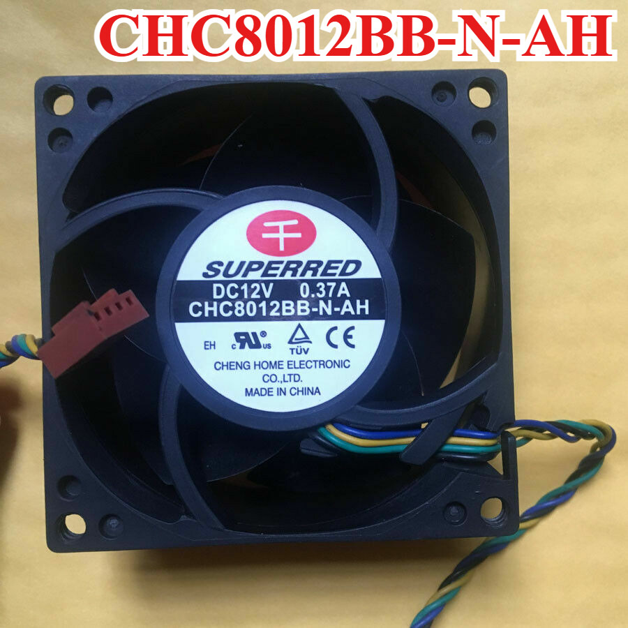 1X SUPERRED CHC8012BB-N-AH 8038 80x38mm Cooler Cooling Fan DC 12V 0.37A 4Pin