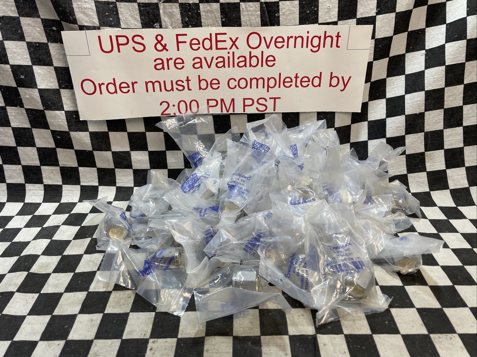 SWAGELOK SS-4-VCR-1, SS4VCR1, NUT 1/4″ VCR, LOT OF 48, SHIPSAMEDAY