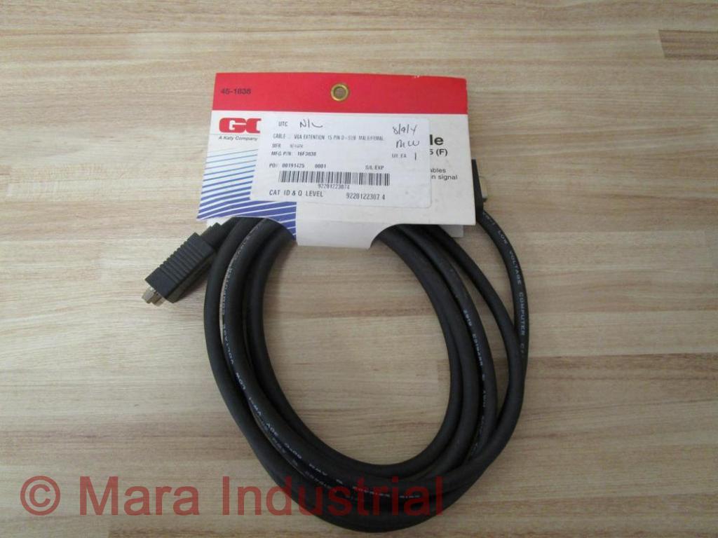 GC Electronics 45-1838 10′ Super VGA Monitor Cable