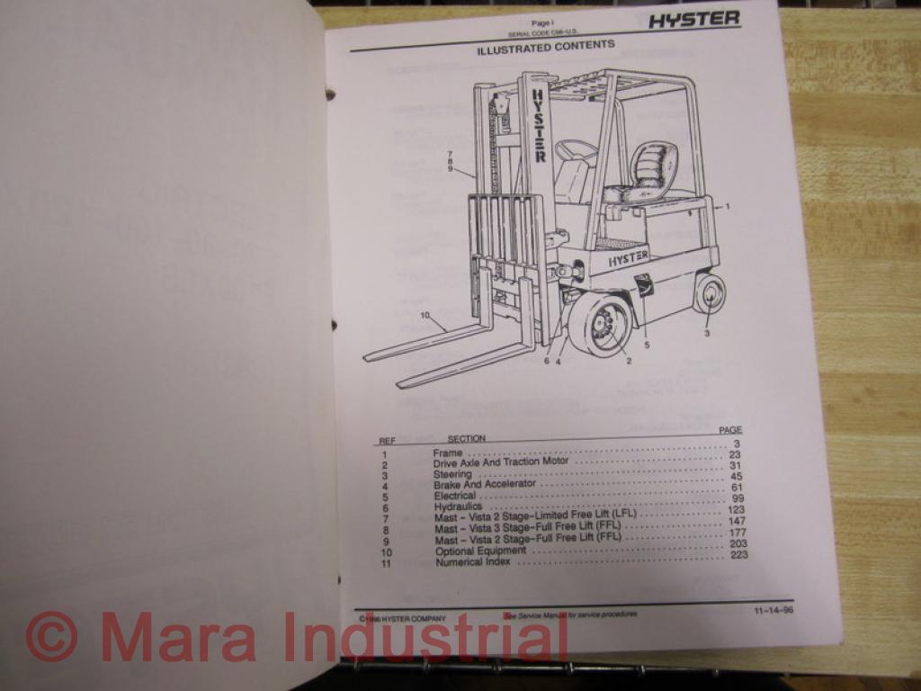 Hyster E70-80-100-120XL Parts Manual Hy-E7080100120XL (Pack of 3)