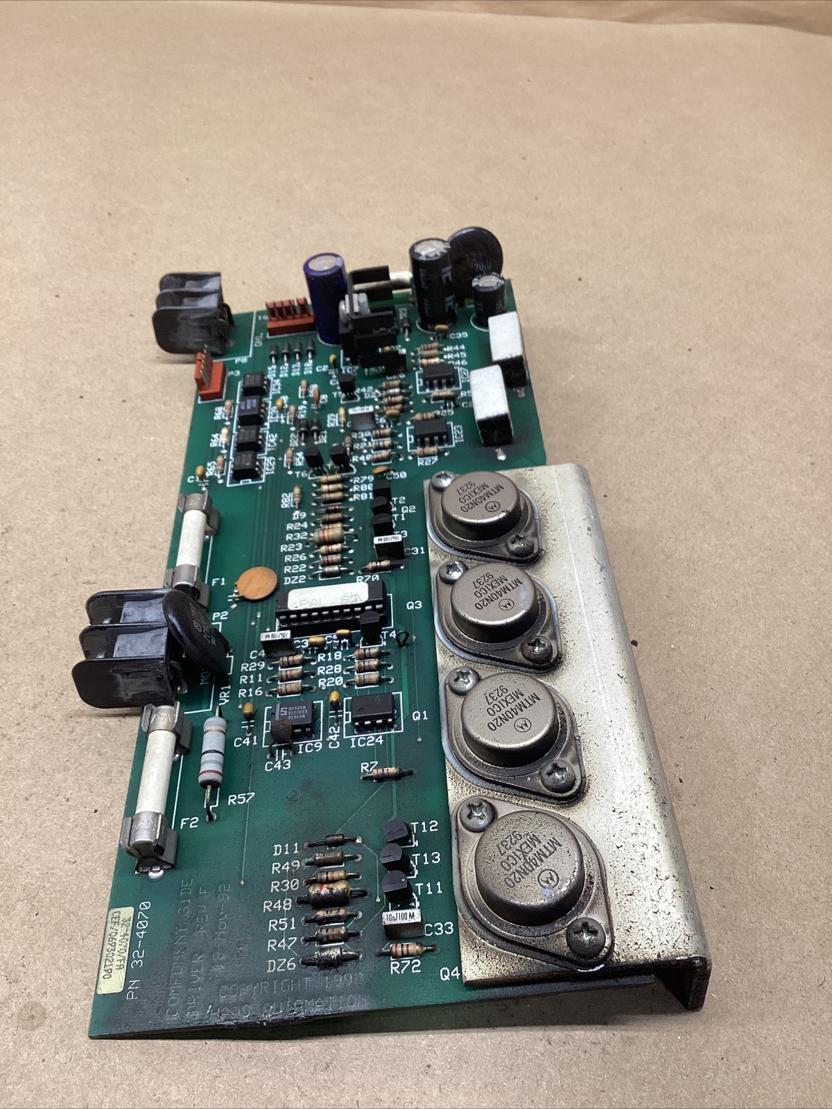 HAAS AUTOMATION 32-4070 DRIVER REV.F 18-NOV-92 #701Y44