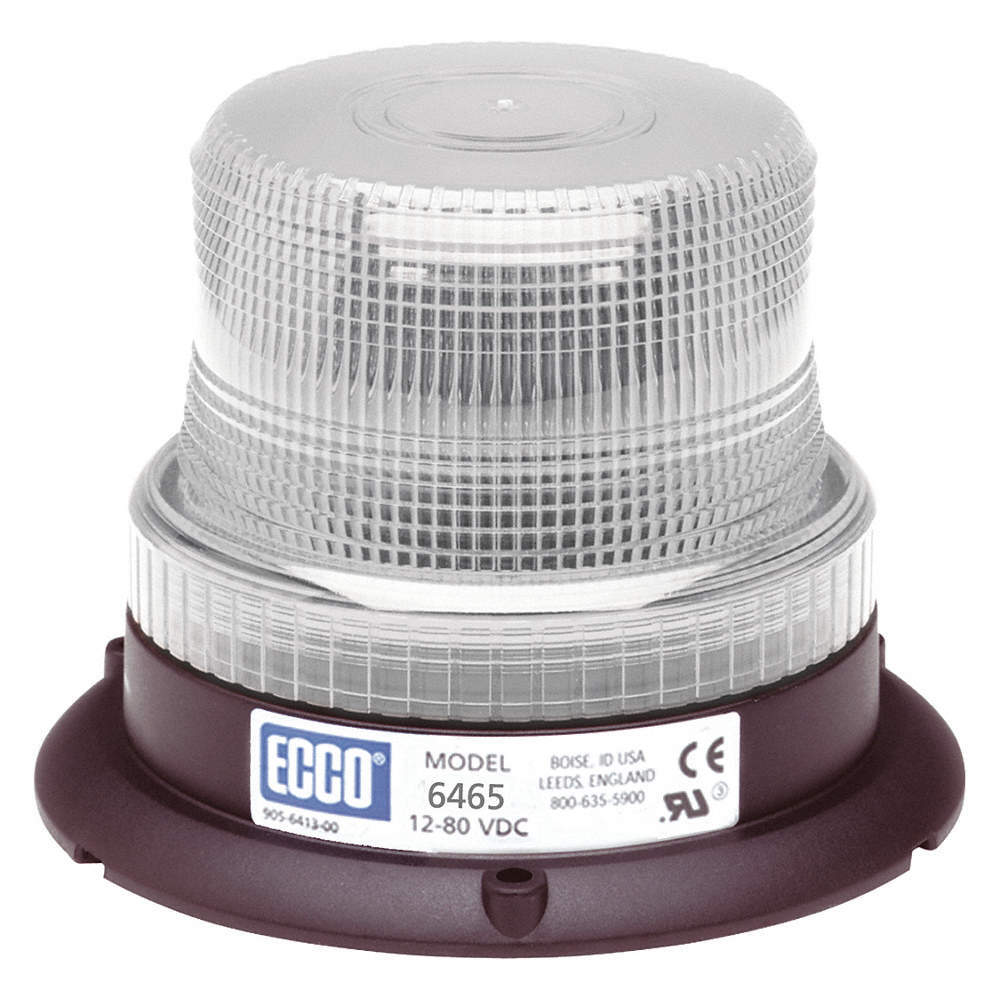 ECCO 6465C Beacon Light,Clear,Flashing 406A68