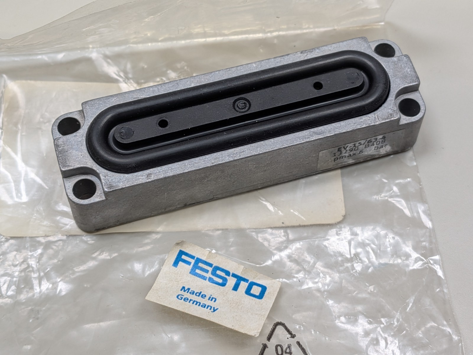 NEW FESTO EV-15/63-4 13290 Cylinder Clamping Module USA SELLER