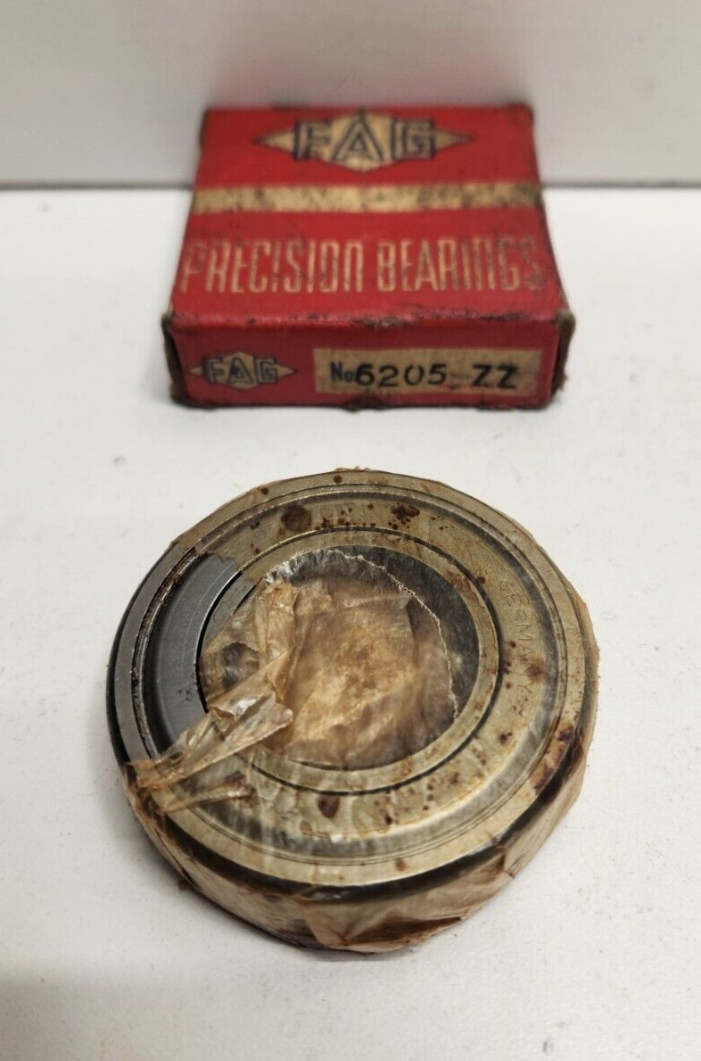 NEW OLD STOCK! FAG 25MM X 52MM X 15MM BEARING 6205-ZZ