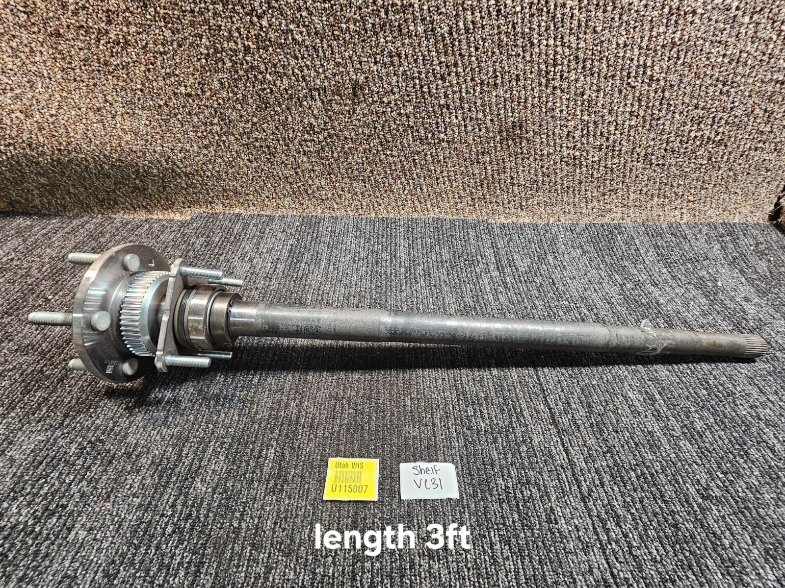 Rear Axle Shaft 10108925 – 5 Lug Hub Raised Center 4 Stud Axle Mount ABS Ring