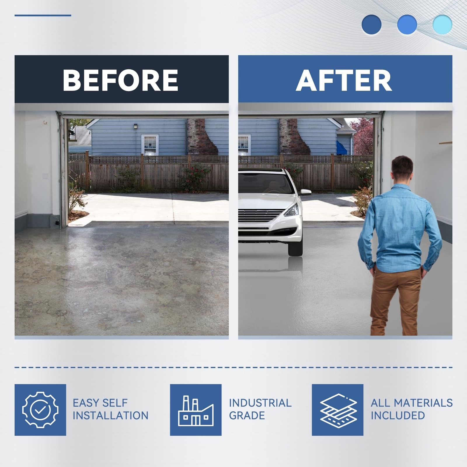 Garage Floor Epoxy Kit with Primer, Garage Floor Paint with Tools, Epoxy Coat…