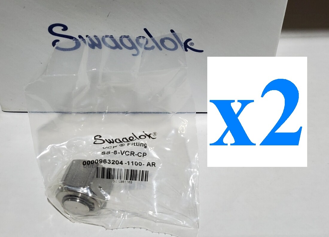 x2 NEW SS-8-VCR-CP Swagelok 316 Stainless VCR Face Seal Fitting 1/2 inch Cap