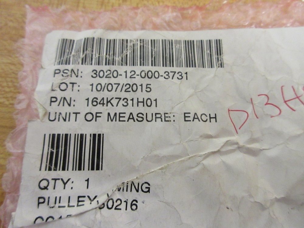 Part 164K731H01 Timing Pulley