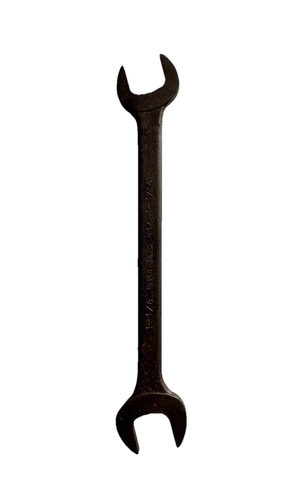 Martin USA 10368 1-1/8” x 1-1/16” Double Head Open End Wrench 13” L Vintage