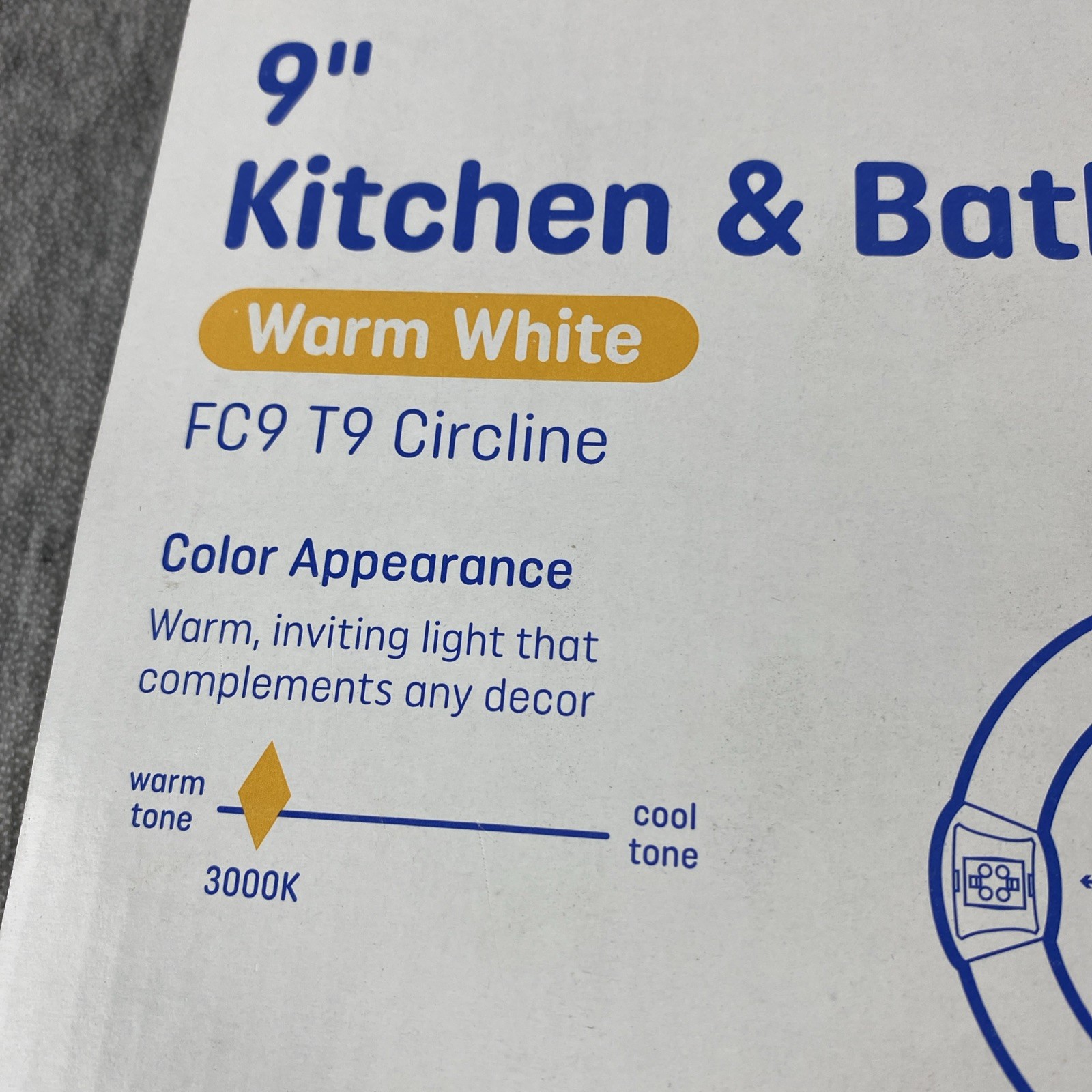 GE Lighting FC9T9/KB Circline Fluorescent Lamp 9″ 30W 3000K Warm White NEW✅