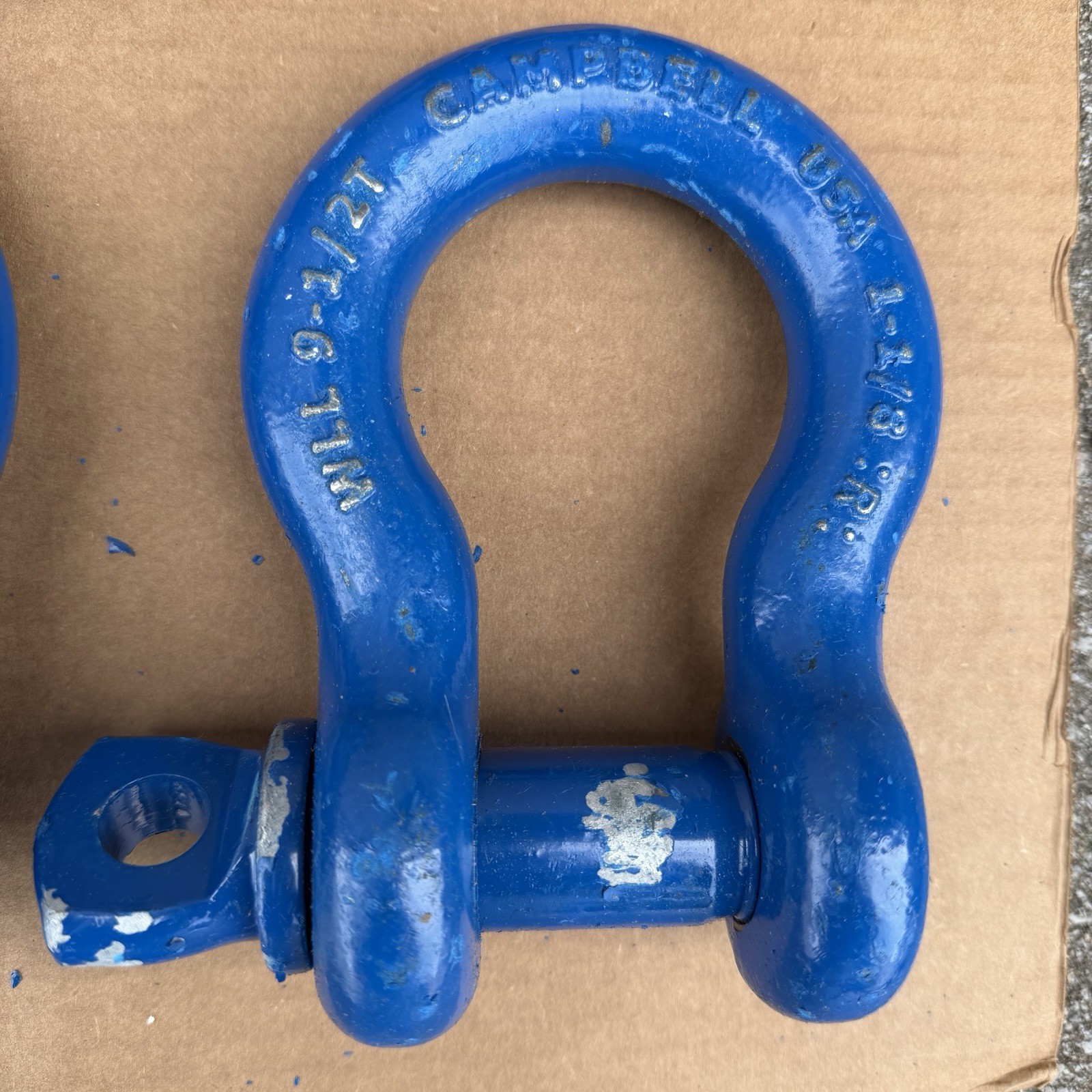 9 -pcs Campbell 5411805 1-1/8” Screw Pin Anchor Shackle Painted WLL 9.5 Ton