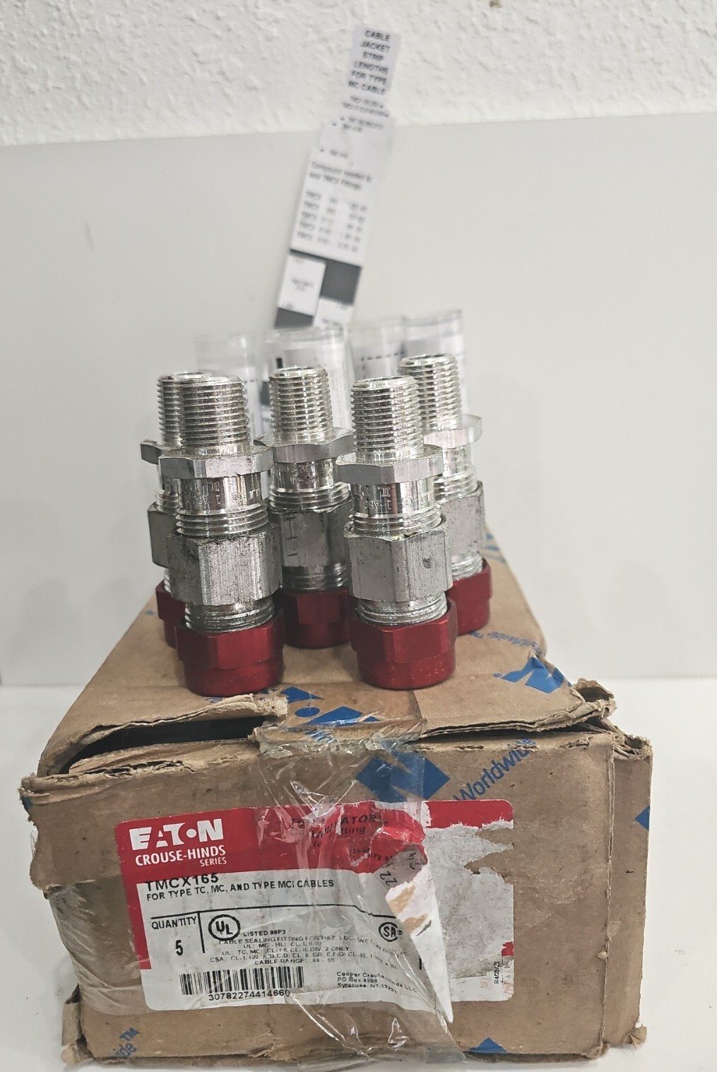EATON CROUSE-HINDS SERIES TMCX165 BR FOR TYPE TC, MC, MCI CABLES Box of 5