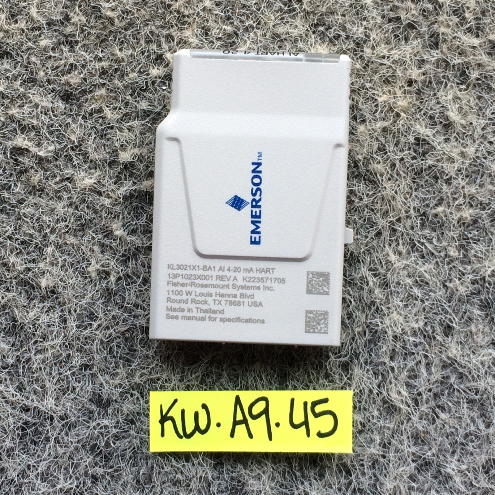 EMERSON DELTAV KL3021X1-BA1 AI 4-20 MA HART CHARMS KL3021X1BA1 SE4303T01