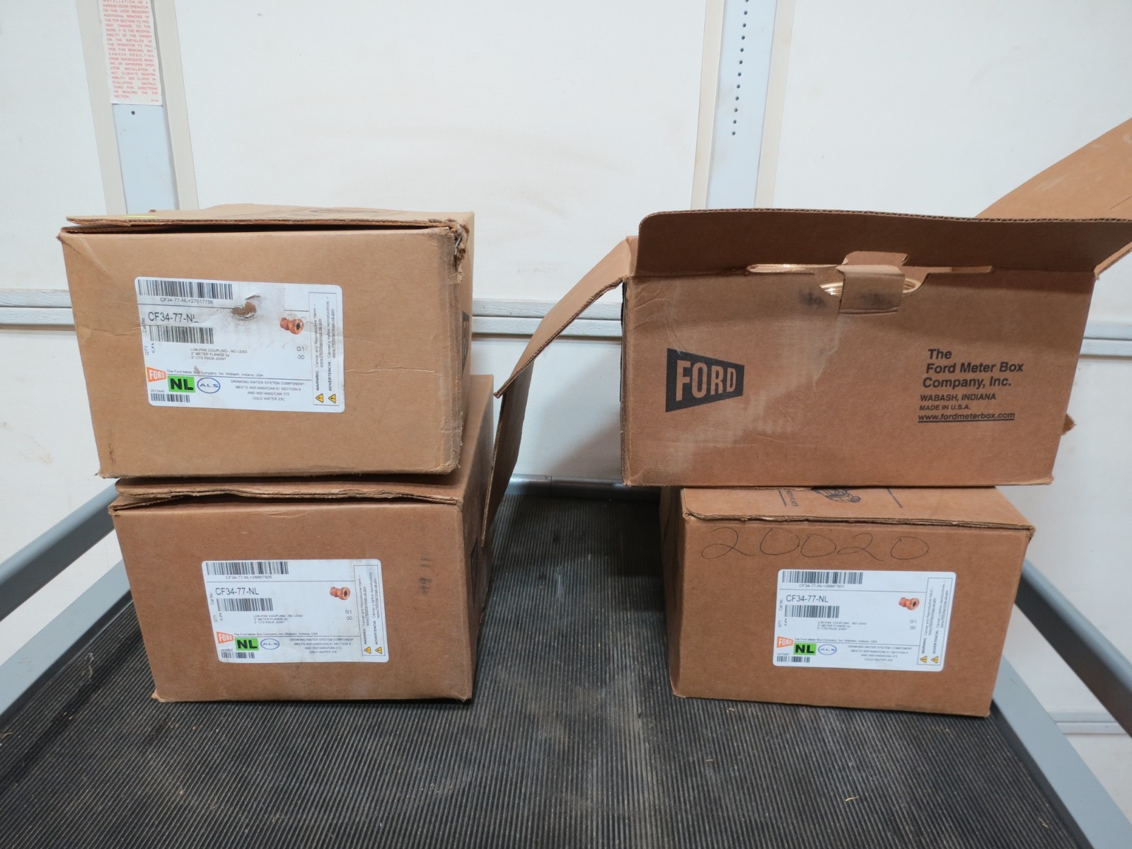 FORD Meter Box CF34-77-NL; 2 in. Flanged x CTS Pack Joint Brass Meter Coupling