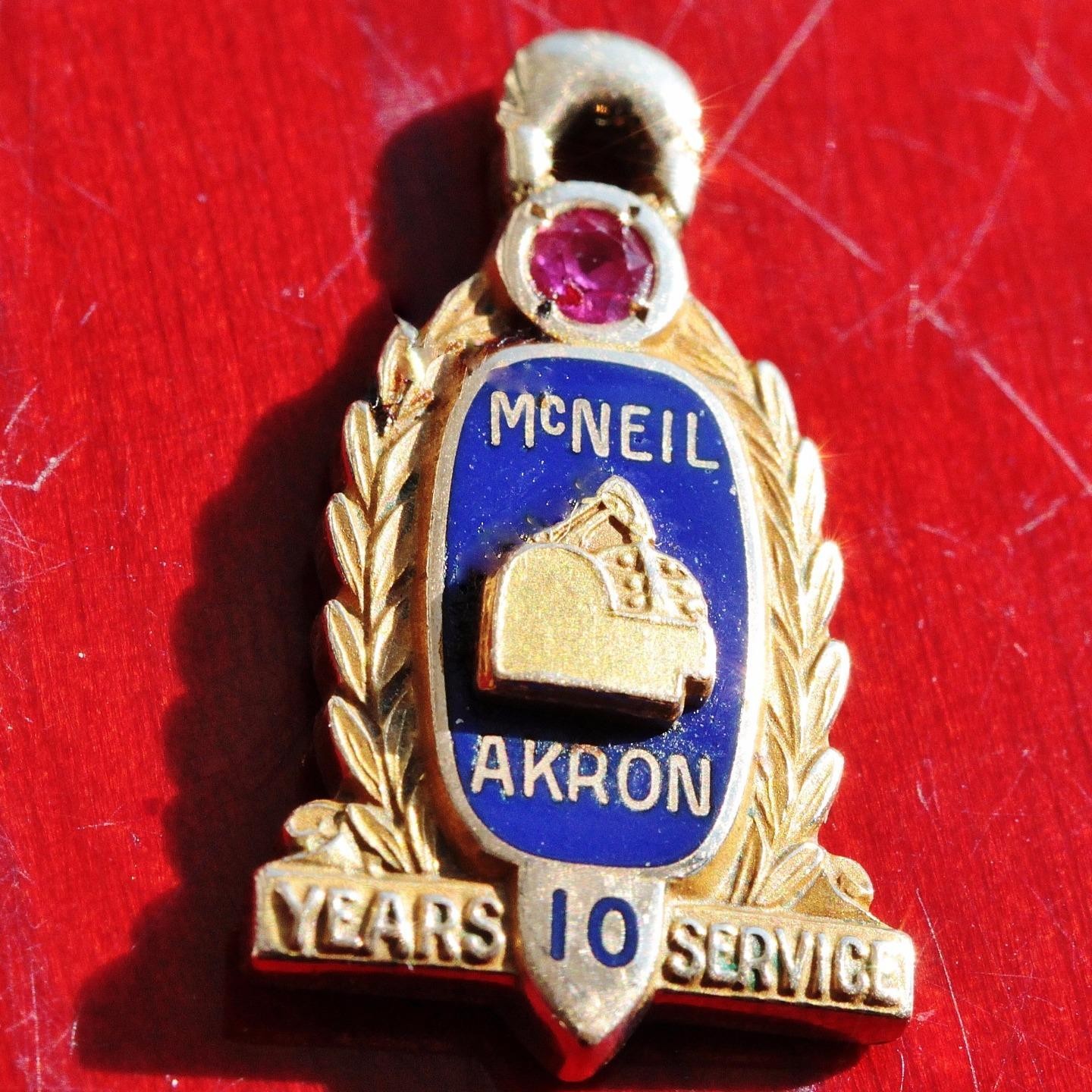 10k yellow gold service pendant McNeil NRM Inc 0.11ct ruby vintage 2.5gr scr2354