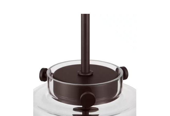 H B Mullins 6.75 in. 1-Light Oil Rubbed Bronze Mini Pendant Hanging Light