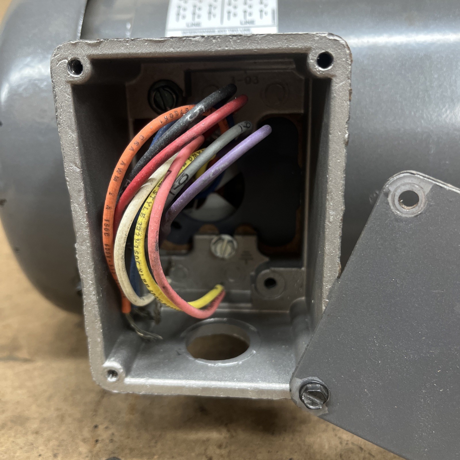 Used Baldor Reliance VM3558T Motor 35A03-872 W0107/1949 MG1000G27 2HP