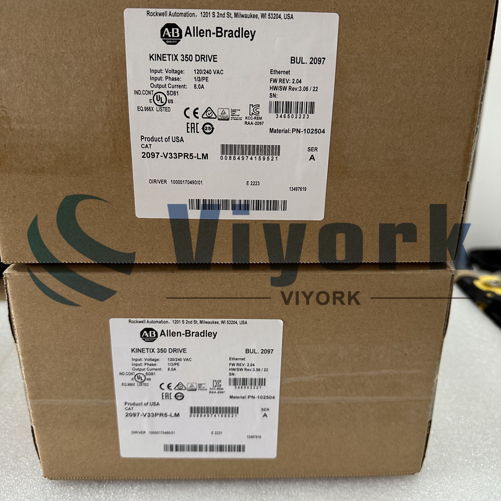 Allen Bradley 2097-V33PR5-LM Ser A Kinetix 350 Servo Drive NEW