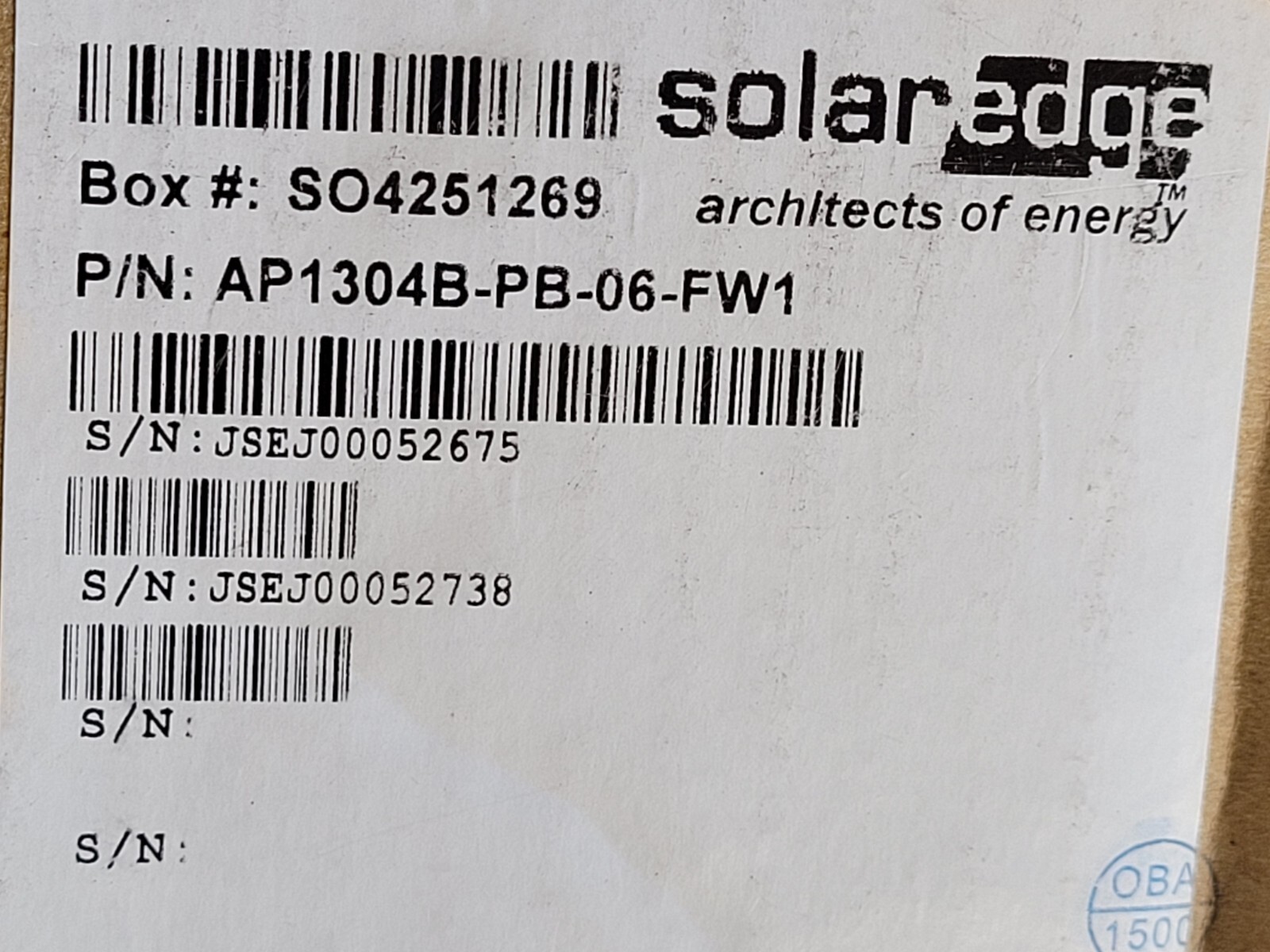 SolarEdge D1034BA Board AP1304B-PB-06-FW1