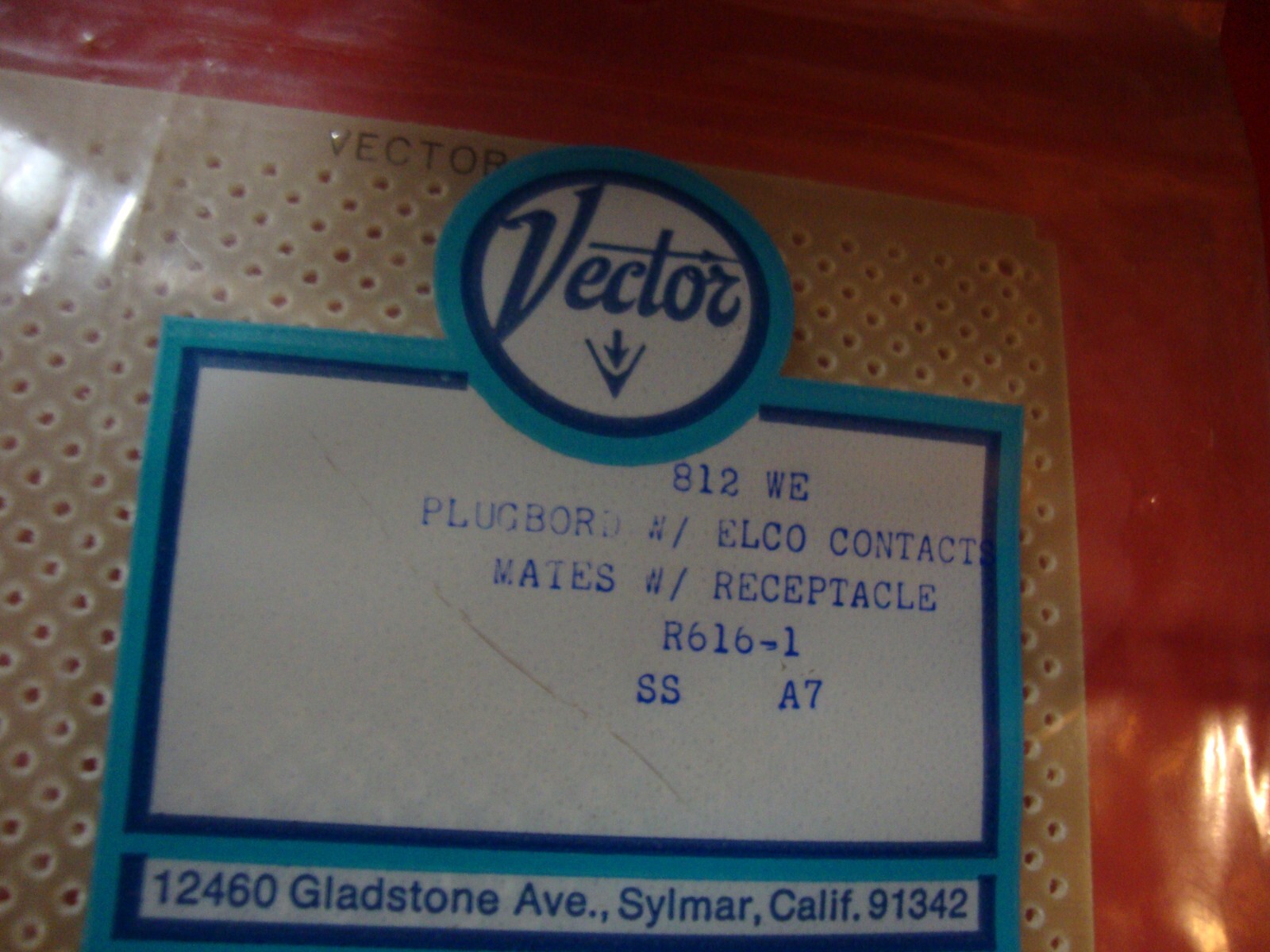 812WE Vector Electronics plug board w/ELCO contacts