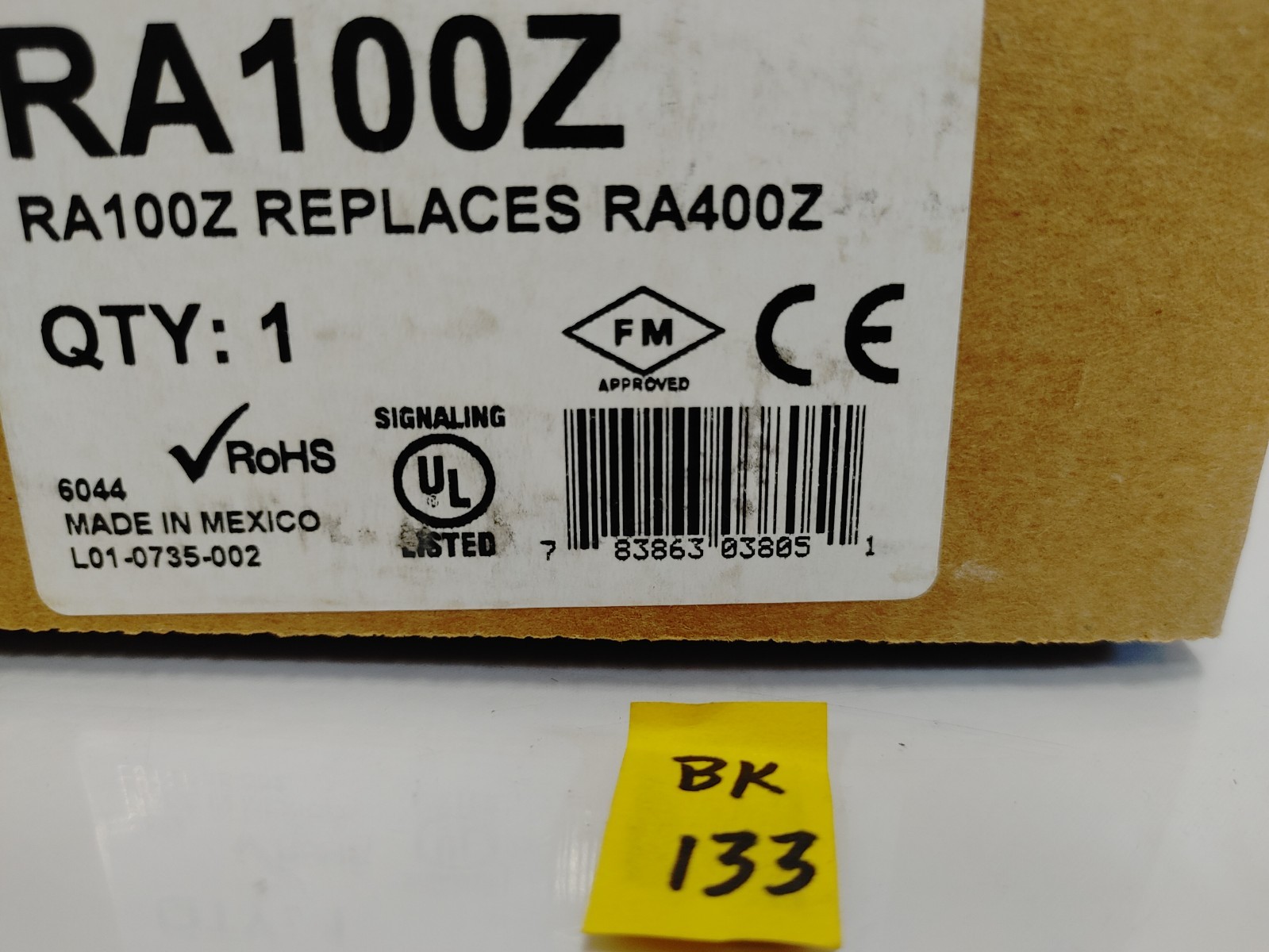 System Sensor RA100Z Remote LED Smoke Automatic Fire Detector
