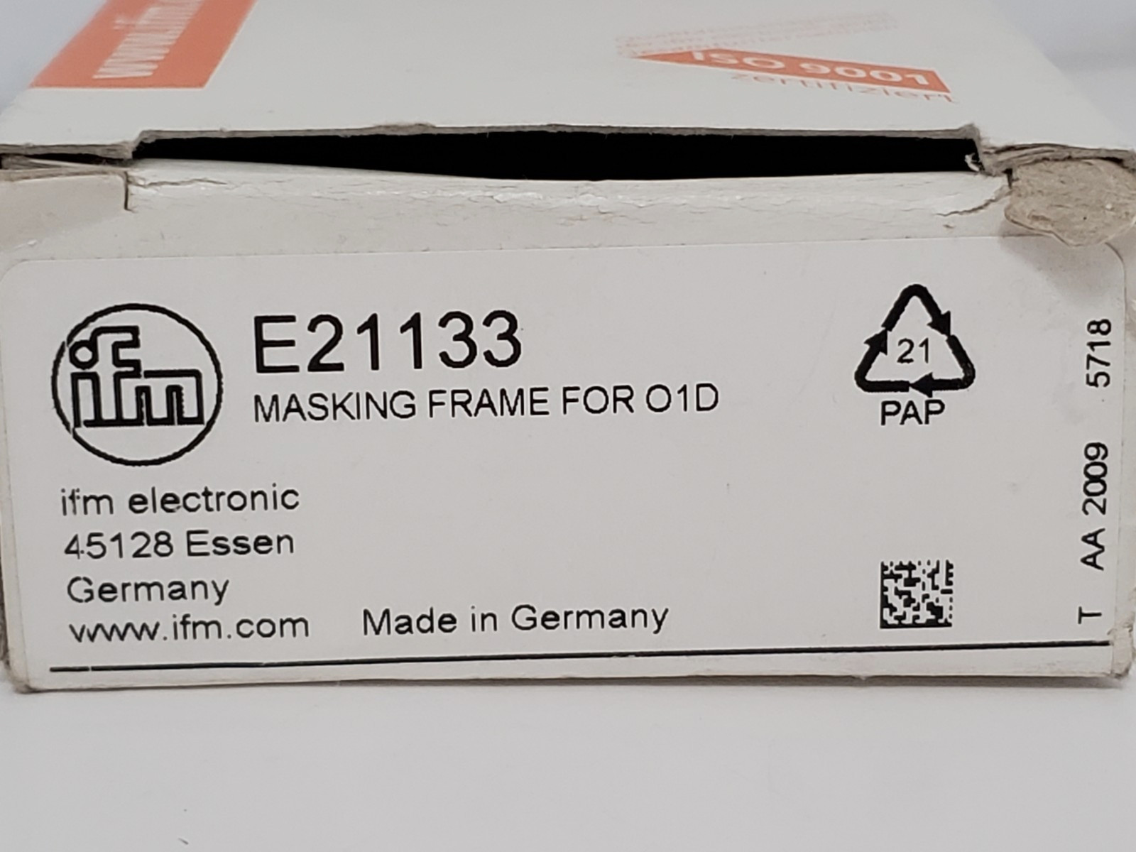 IFM ELECTRONIC E21133 PROTECTIVE COVER MASKING FRAME FOR 01D NIB