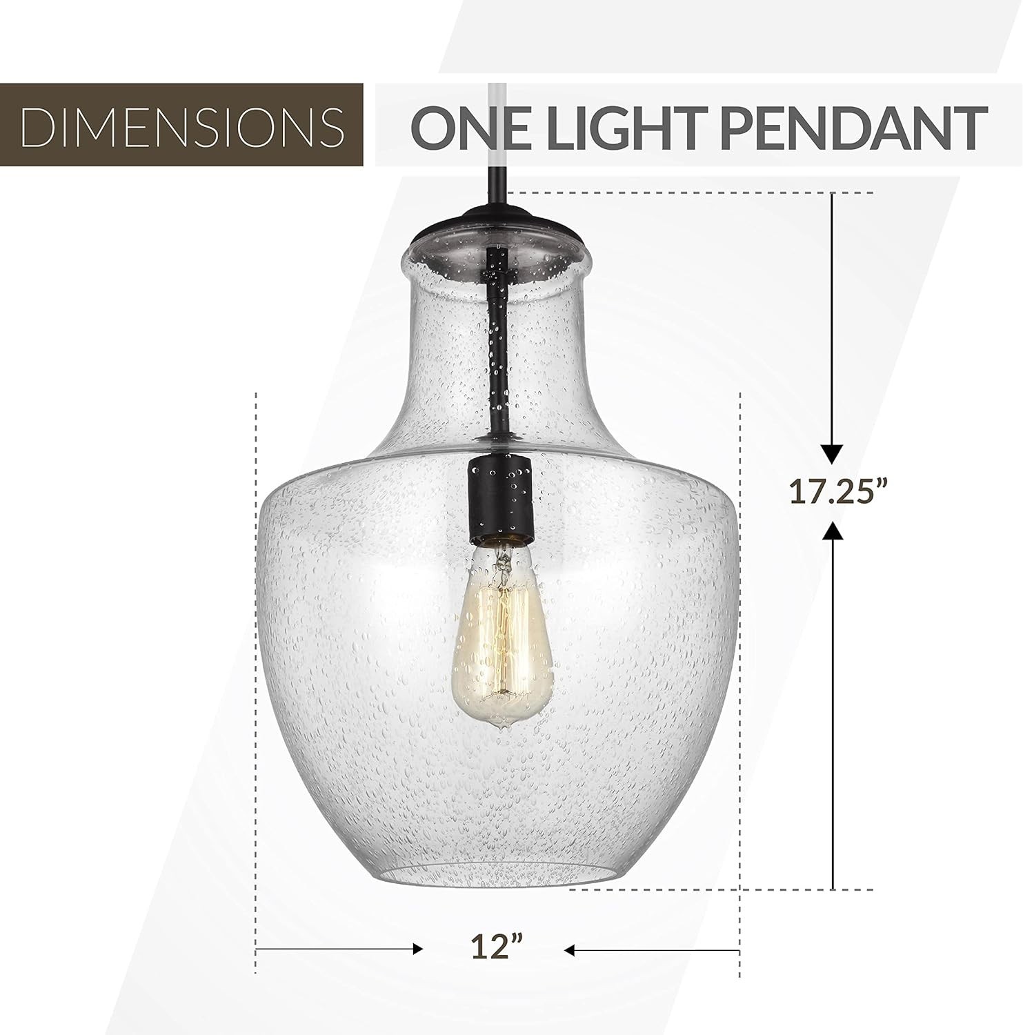 Generation Brands P1461ORB Sea Gull Lighting Baylor Pendant Bronze Light Fixture