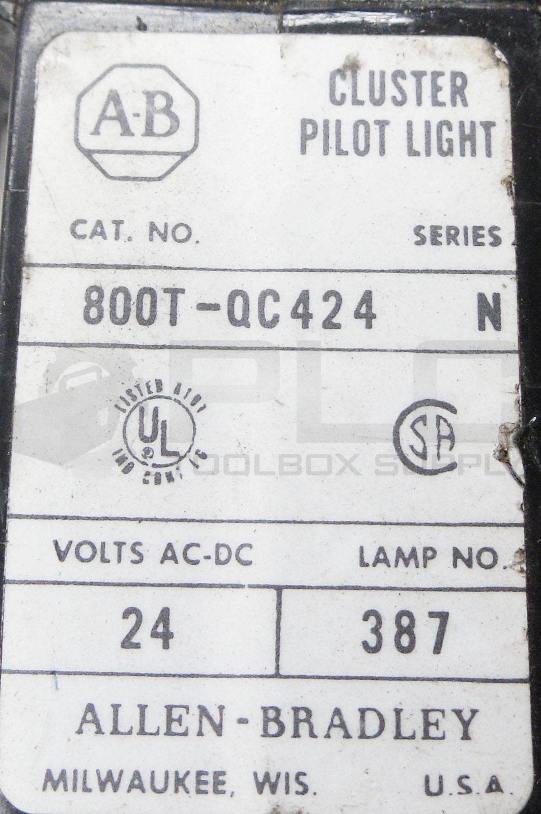 ALLEN BRADLEY 800T-QC424 /B CLUSTER PILOT LIGHT 24V AC/DC *READ*