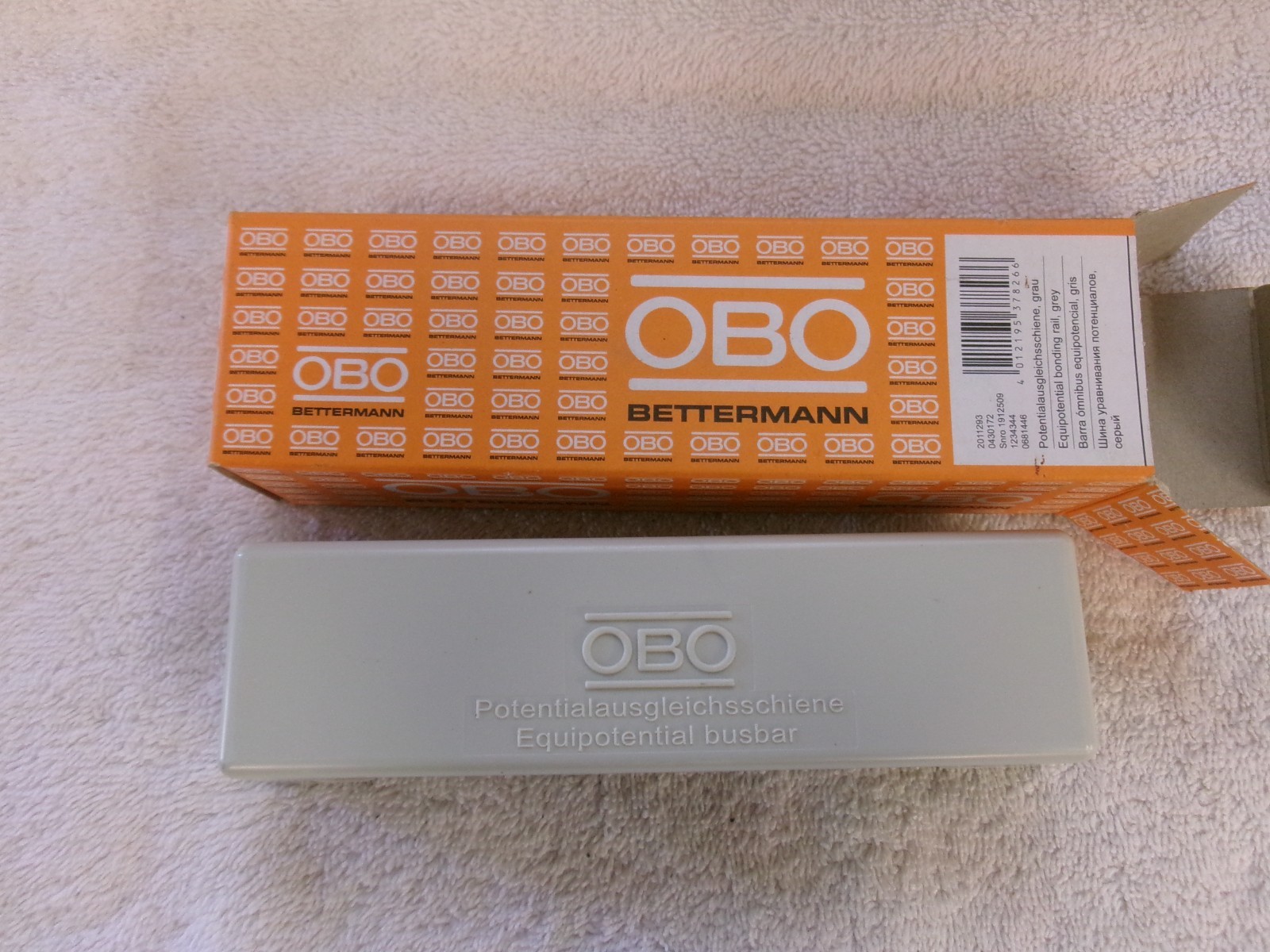 NIB OBO BETTERMANN Equipotential Bonding Rail grey 1809 5015073