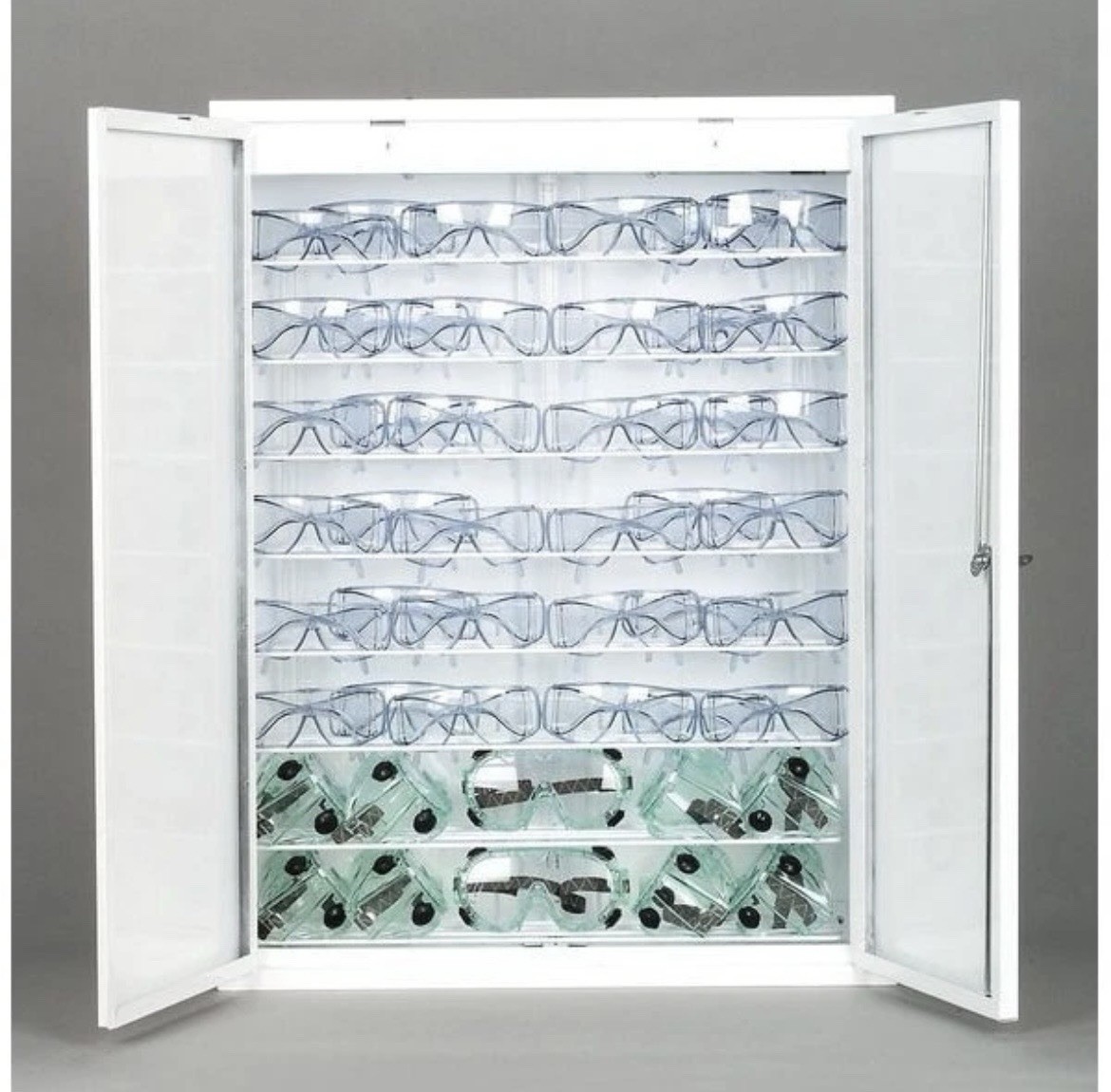 Sellstrom S90494 Eyewear Germicidal Cabinet, Case With Door, Steel, NEW In Box