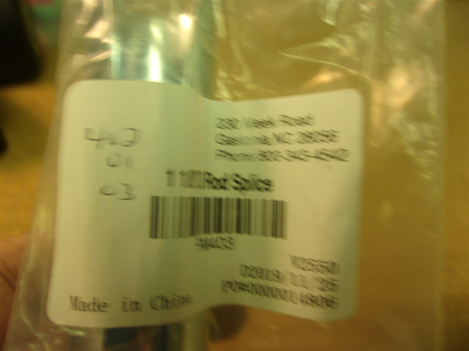 NEW Rowley 1-1/8″ D rod Splice FM403 *FREE SHIPPING*