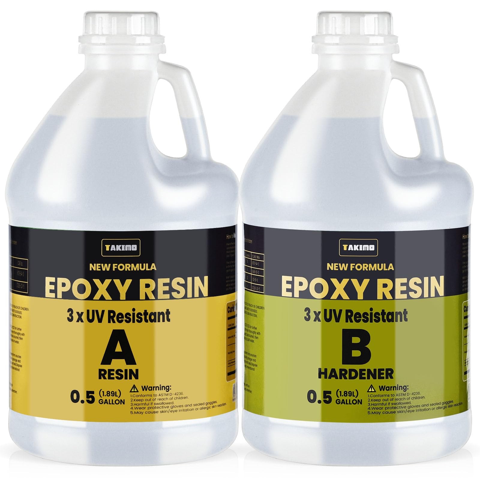 1 Gallon 3× UV Resistant Epoxy Resin Kit – Ultra Clear Non-Yellowing Formula …