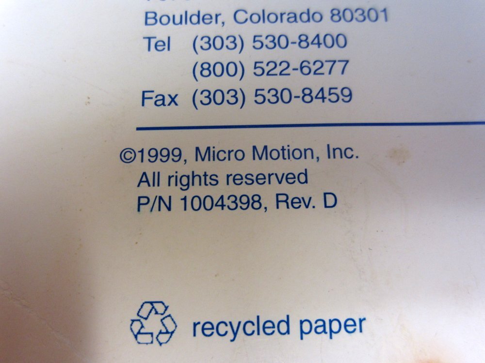 Micro Motion 1004398 9-Wire Flowmeter Cable Instruction Manual