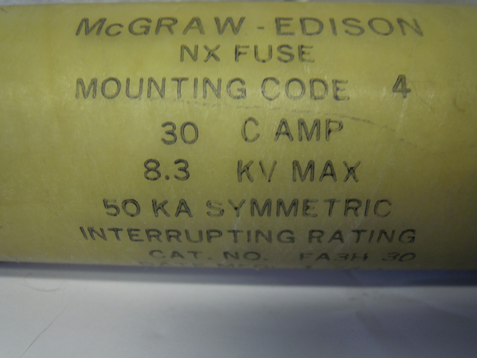 McGRAW – EDISON FA3H 30 NX FUSE 30 AMP 8.3 KV MAX 50KA ***NEW