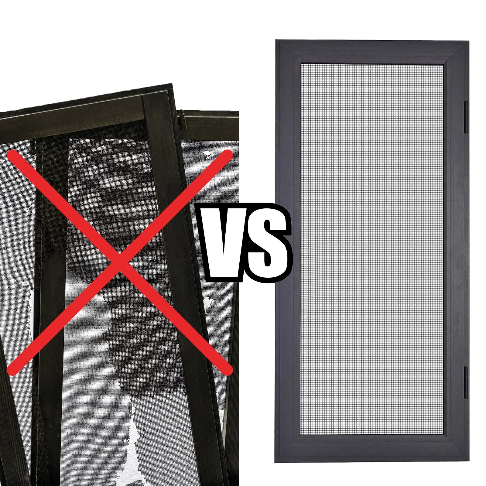 Fiberglass Window Screen Mesh Roll – 36″x100′, Easy-to-Cut 36” x 100’, Black