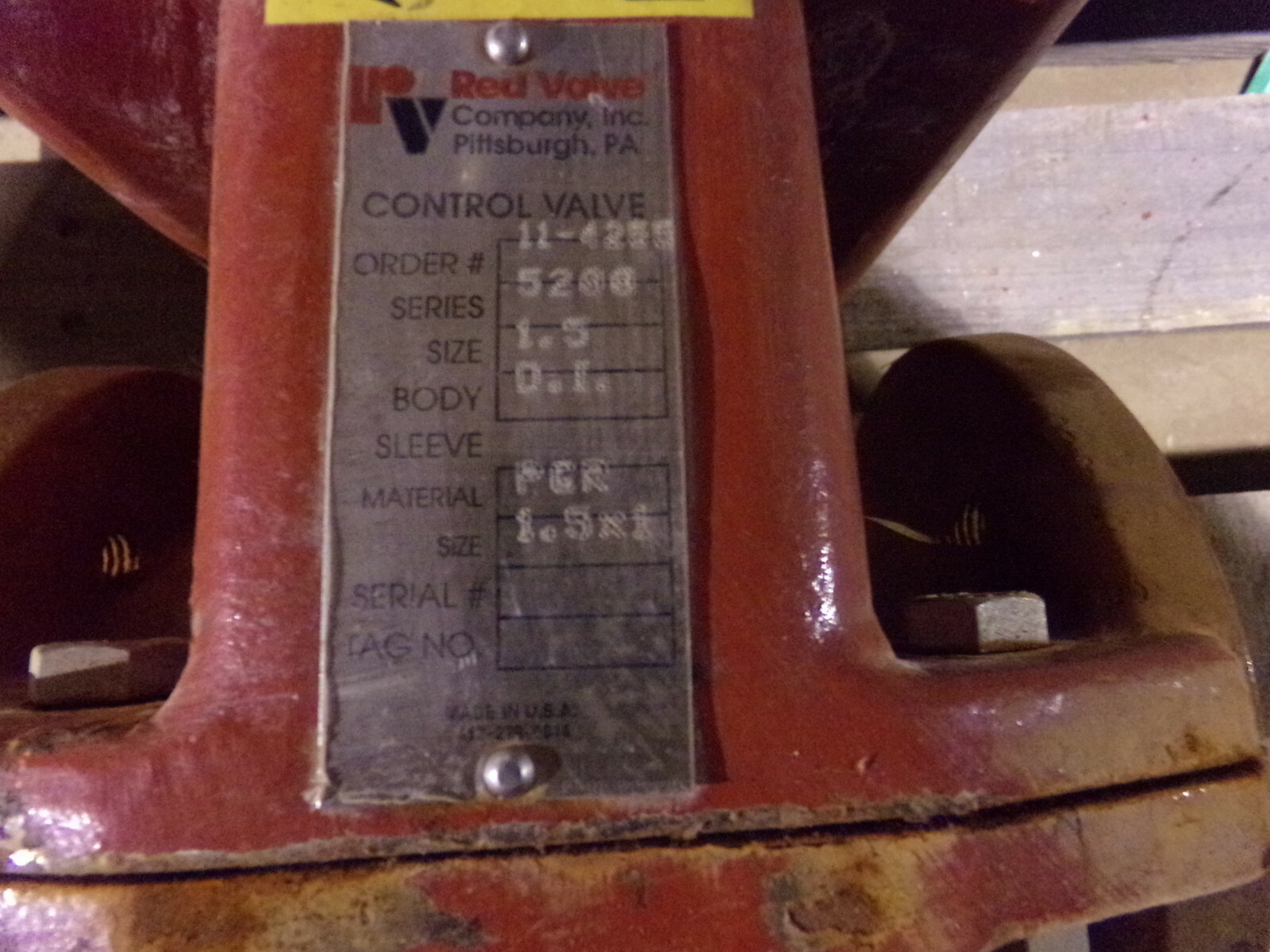 Red Control Valve 11-4255 Series 5200 Size 1.5 Body PGR 1.5×1