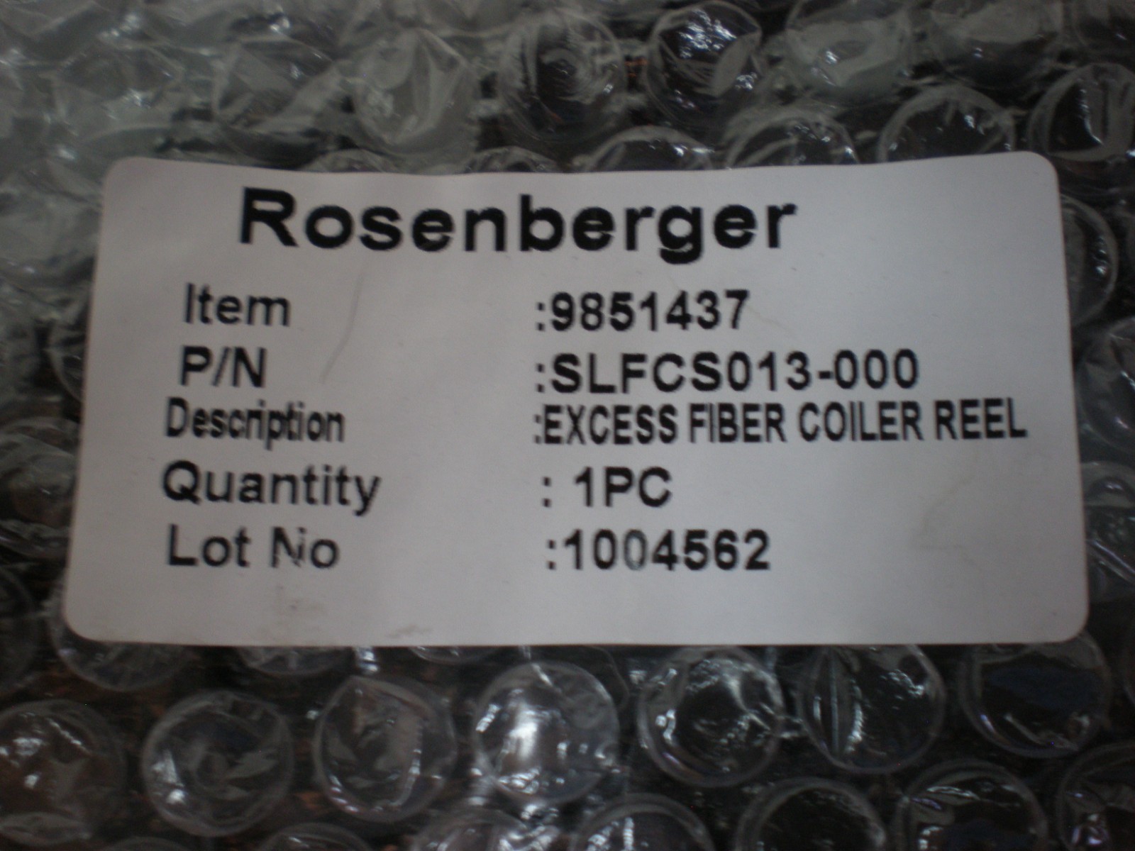 SLFCS013-000 EXCESS FIBER COILING REEL, SLFCS013-000, 9851437 Rosenberger