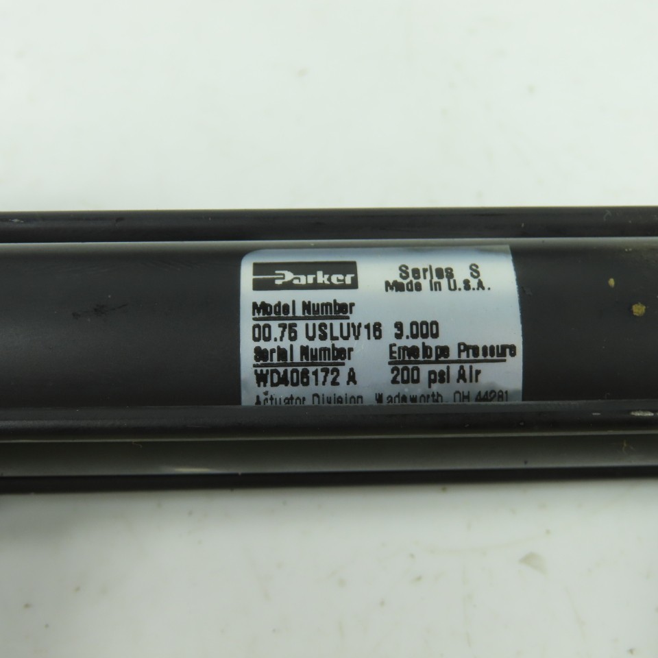 Parker 00.75 USLUV16 3.000 Double Acting Pneumatic Cylinder 3″ Stroke 3/4″ Bore