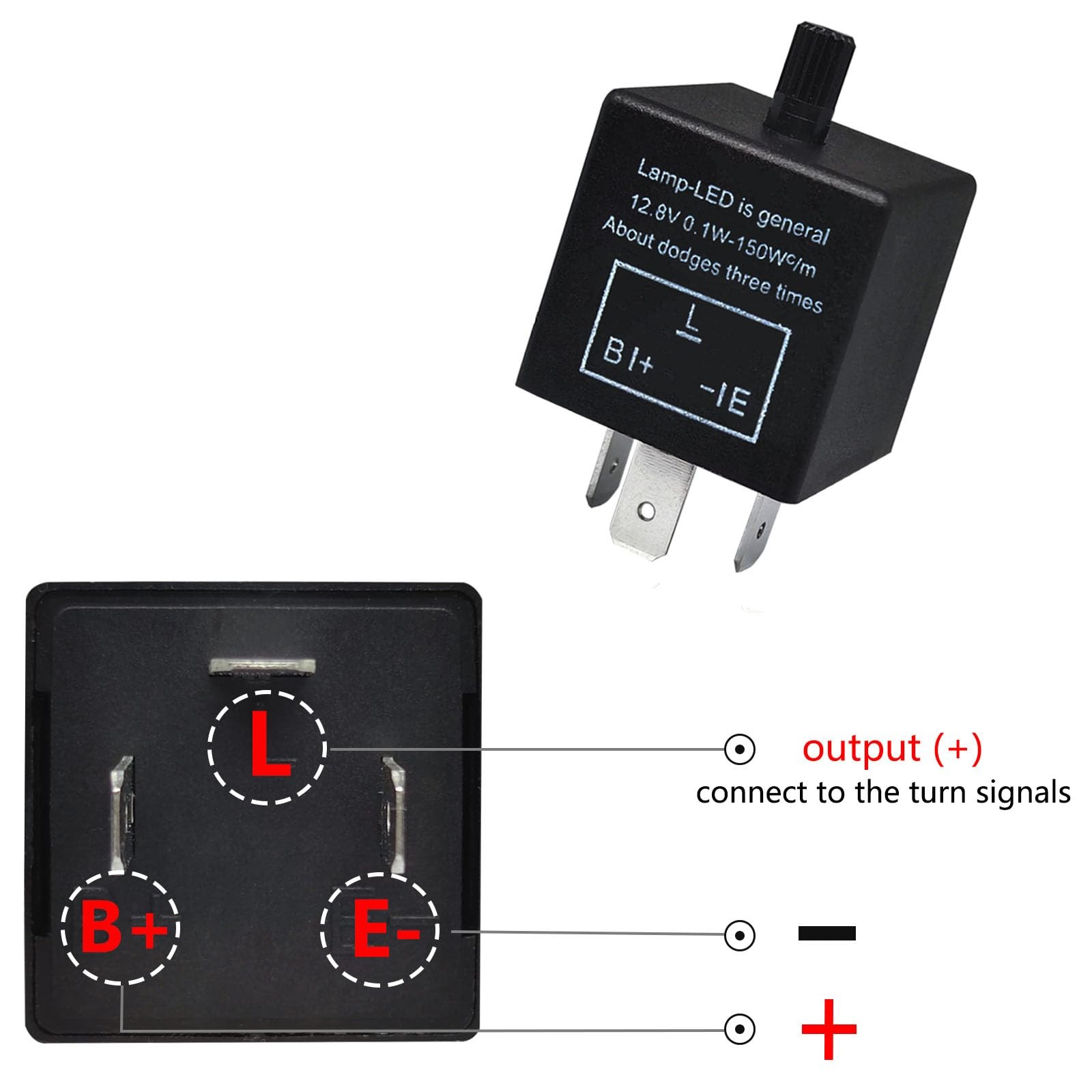 Led Flasher Relay CF-13 (Set of 2), 3 Pins Adjustable Turn Signal Relay CF13 …