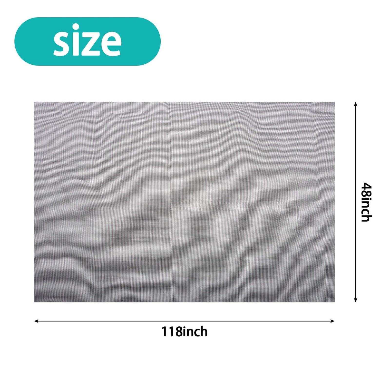 Sukh 48 * 118 Window Screen Mesh – Door Replacement 4*9.83ft, Black
