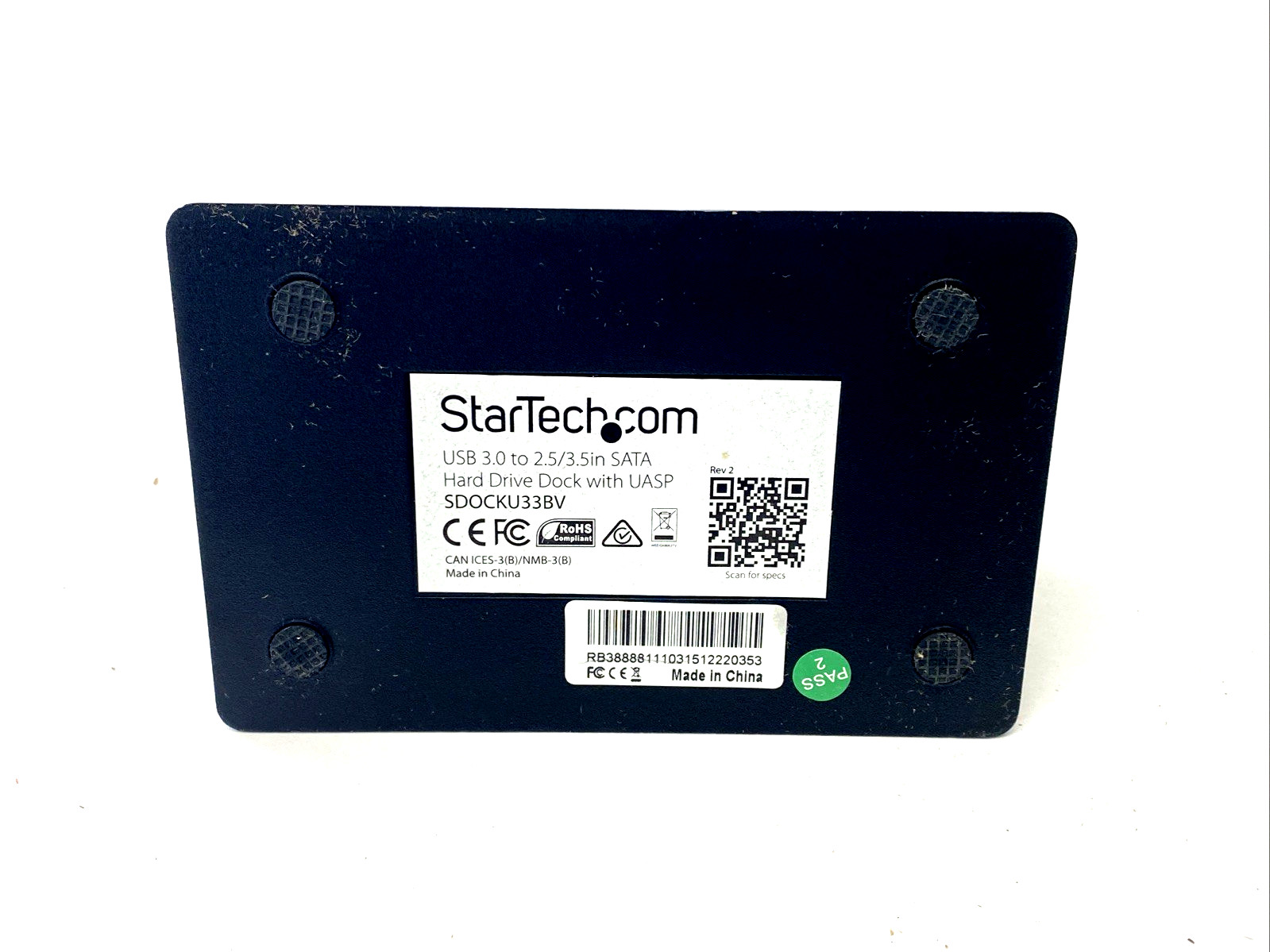 StarTech SDOCKU33BV Single Bay USB 3 To SATA Hard Drive Docking Station, HDD/SSD