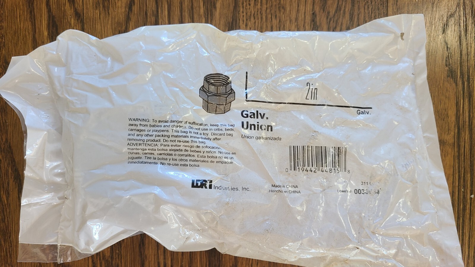 LDR 2″ Galvanized Union 311 U-2